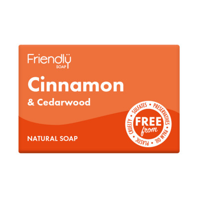 Friendly Soap Natural Cinnamon & Cedarwood Soap 95g