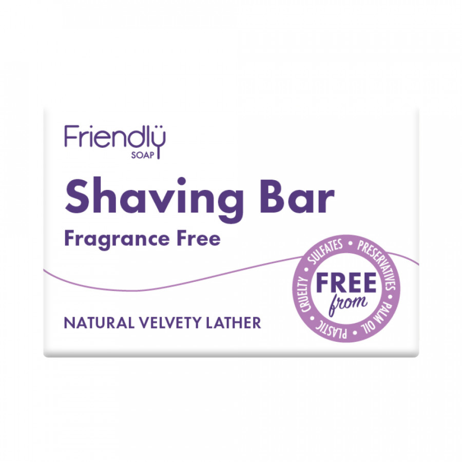 Friendly Soap Natural Fragrance Free Shaving Bar 95g