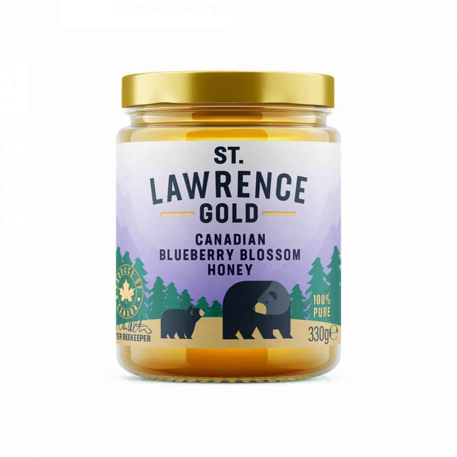 St Lawrence Gold Pure Canadian Blueberry Blossom Honey 330g