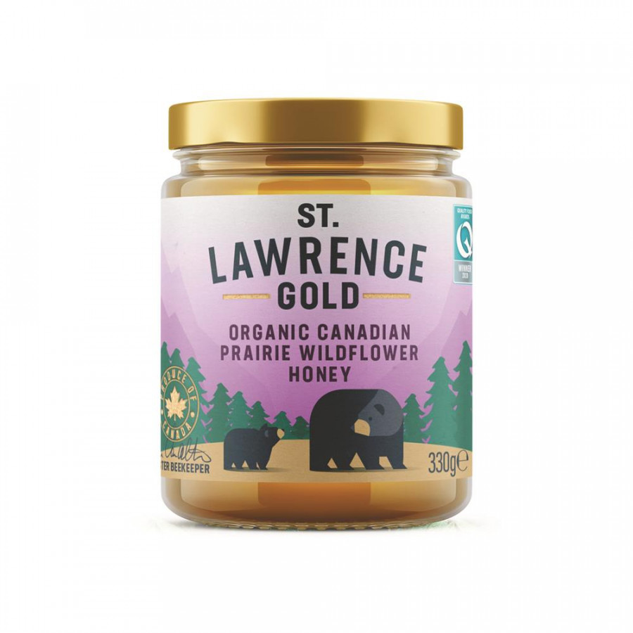 St Lawrence Gold Pure Organic Prairie Wild Flower Honey 330g