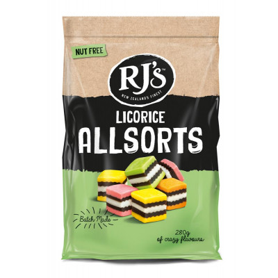 RJ's Licorice Allsorts Bag 280g