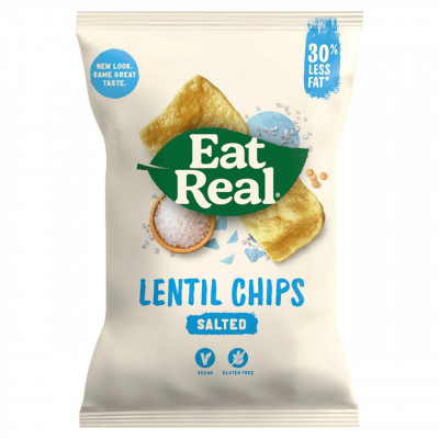 Eat Real Lentil Sea Salt Chips 40g - Pack of 6