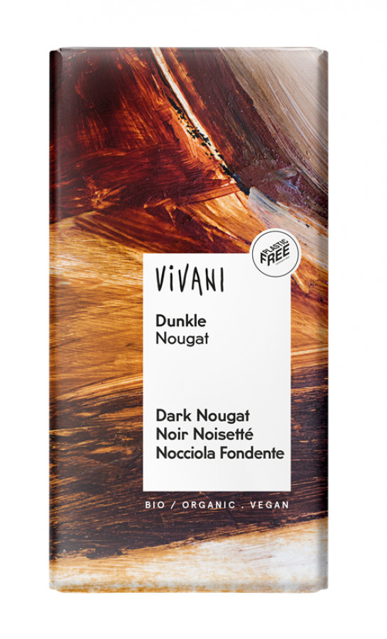 Vivani Organic Vegan Dark Nougat Chocolate 100g - Pack of 5