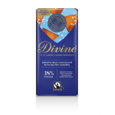 Divine Milk Chocolate with Toffee & Sea Salt 90g