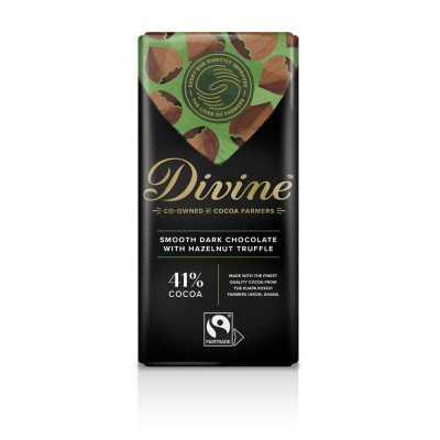 Divine Smooth Dark Hazelnut Truffle Chocolate 90g - Pack of 3