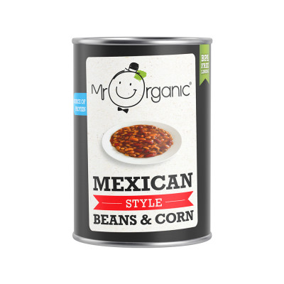 Mr Organic Mexican Style Beans & Corn 400g