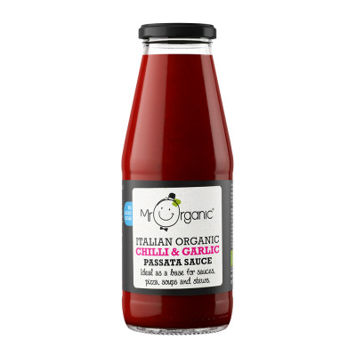 Mr Organic Chilli & Garlic Passata 400g