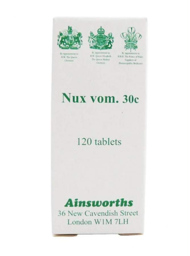 Ainsworths Nux Vomica 30C - 120 Tablets