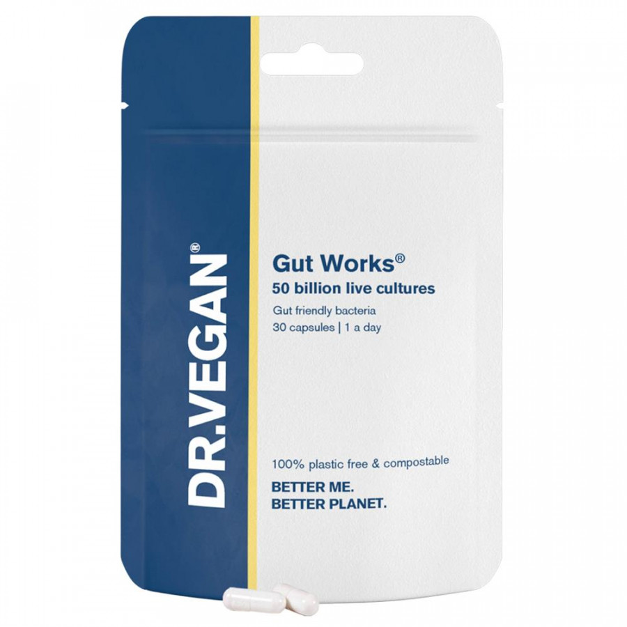 Dr Vegan Gut Works Prebiotics & Probiotics - 30 Capsules