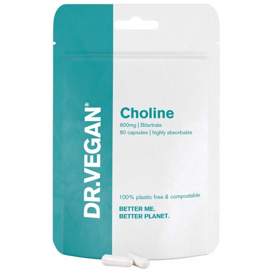 Dr Vegan Choline Bitartrate 600mg - 60 Capsules