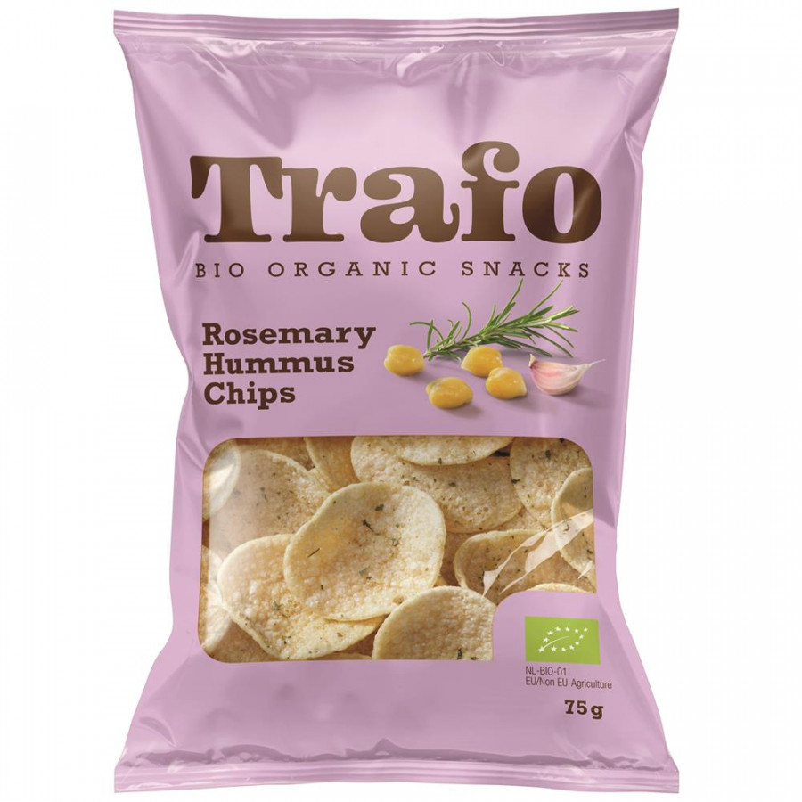 Trafo Organic Rosemary Hummus Chips 75g - Pack of 6