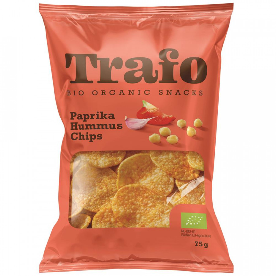 Trafo Organic Paprika Hummus Chips 75g - Pack of 6