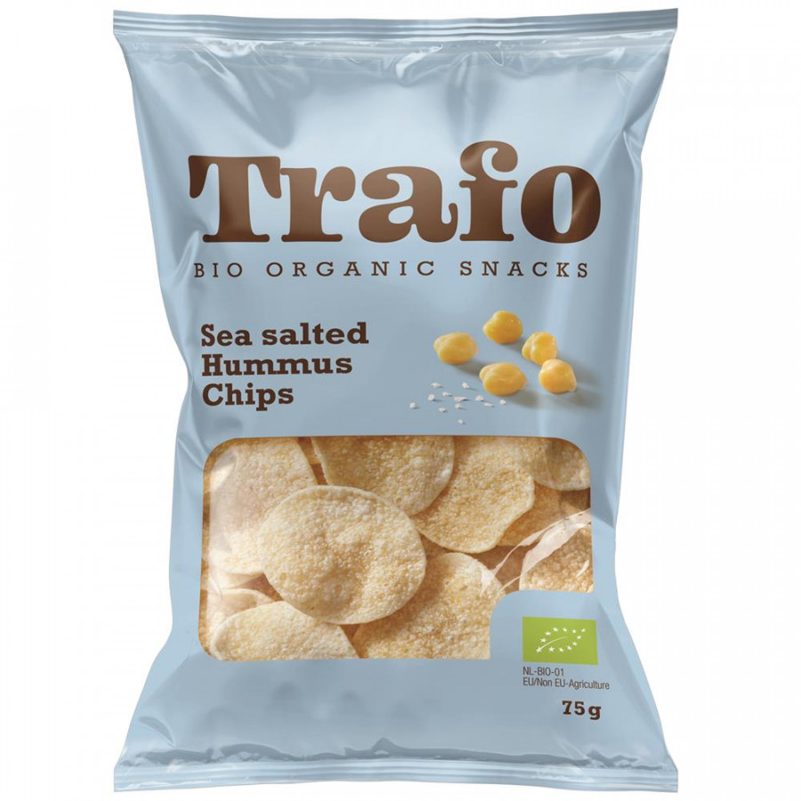 Trafo Organic Sea Salt Hummus Chips 75g - Pack of 6