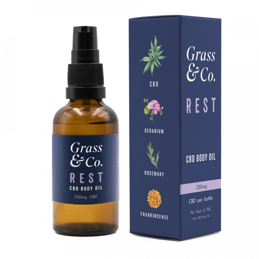 Grass & Co. REST CBD 250mg Body Oil 50ml