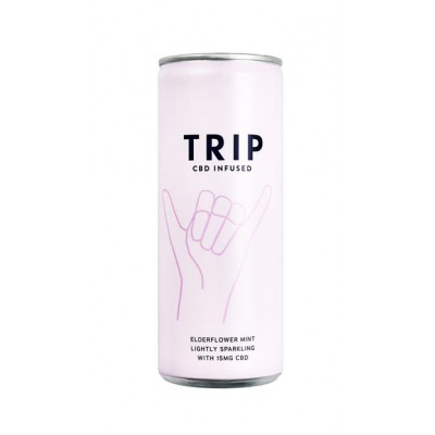 TRIP CBD Elderflower & Mint CBD Drink 250ml - Pack of 3