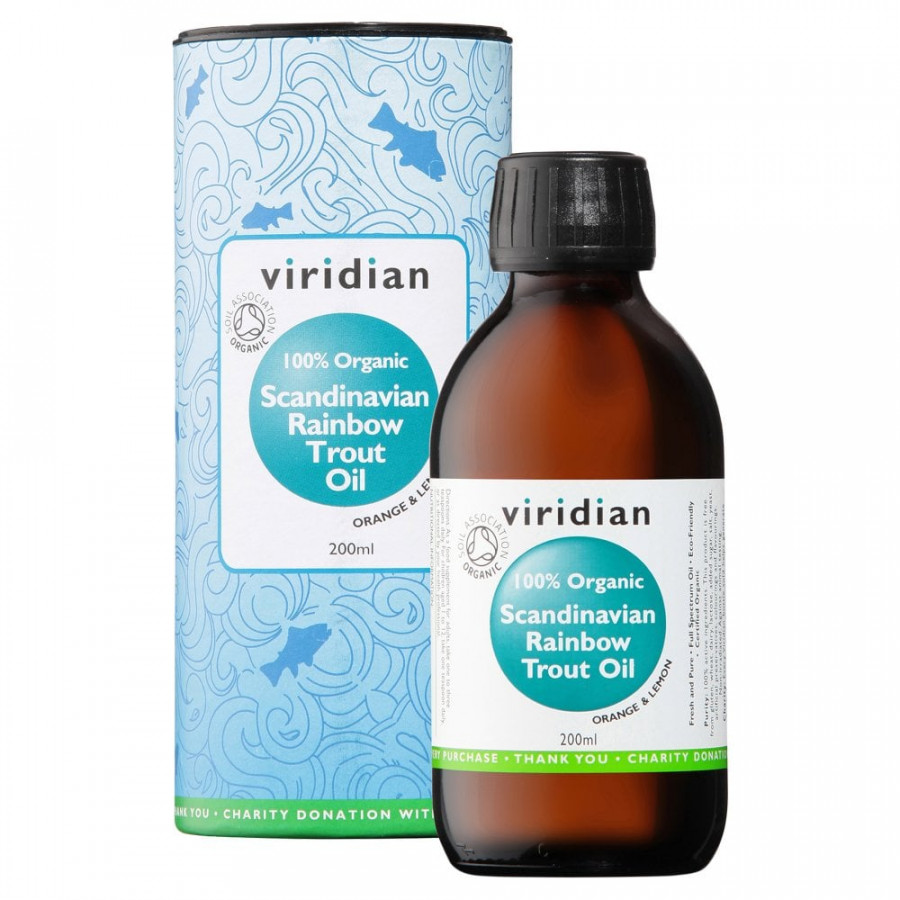 Viridian 100% Organic Scandinavian Rainbow Trout Oil 200ml