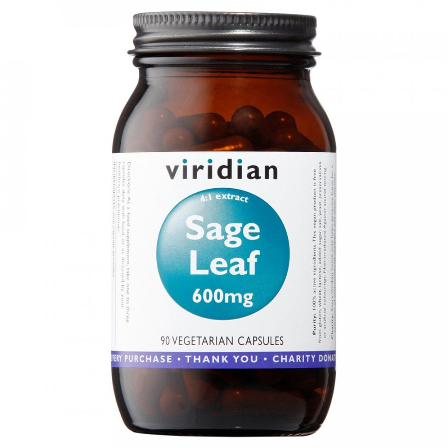 Viridian Sage Extract 600mg 90 Capsules