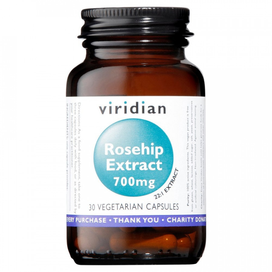 Viridian Rosehip Extract 700mg 30 Capsules