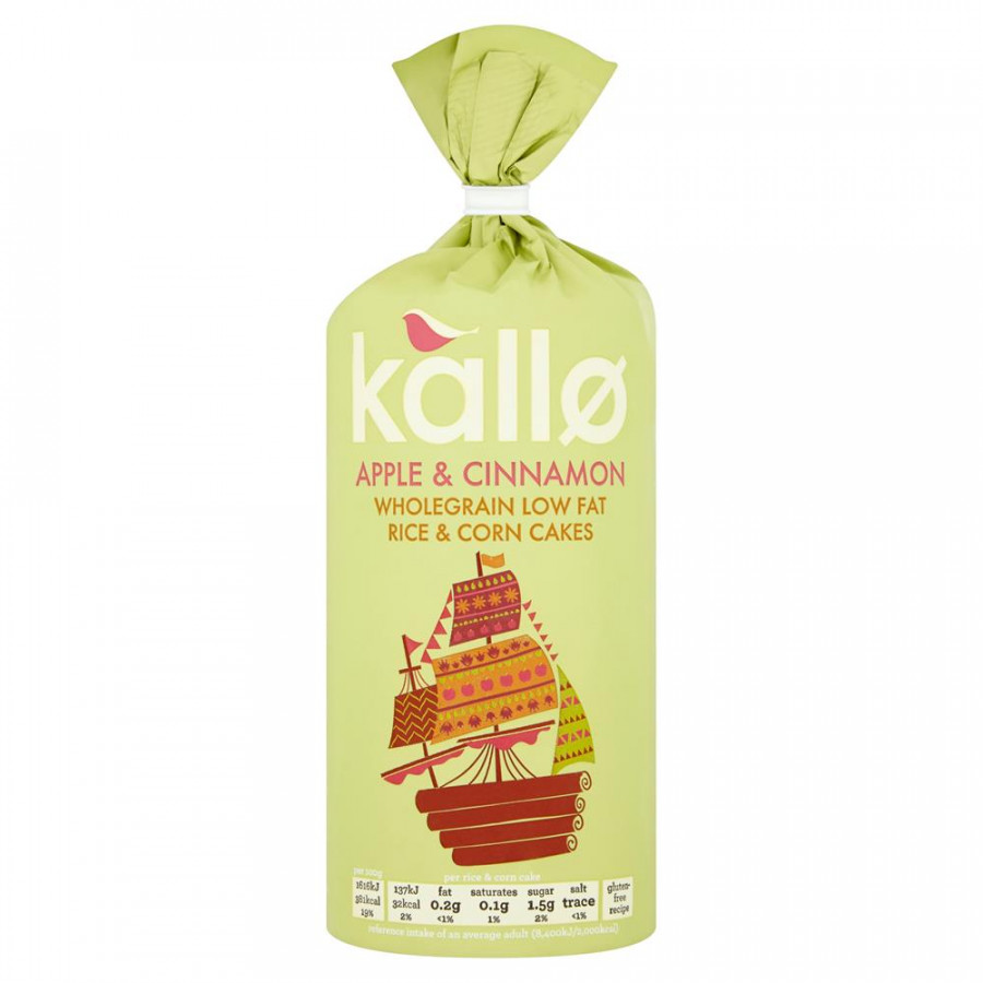 Kallo Apple & Cinnamon Rice Cakes 127g