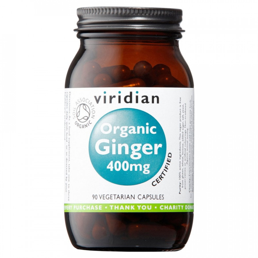 Viridian Organic Ginger Root 400mg 90 Capsules