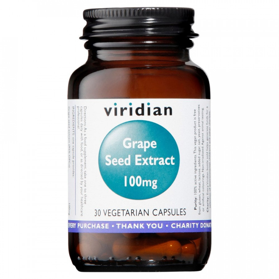 Viridian Grape Seed Extract 100mg 30 Capsules