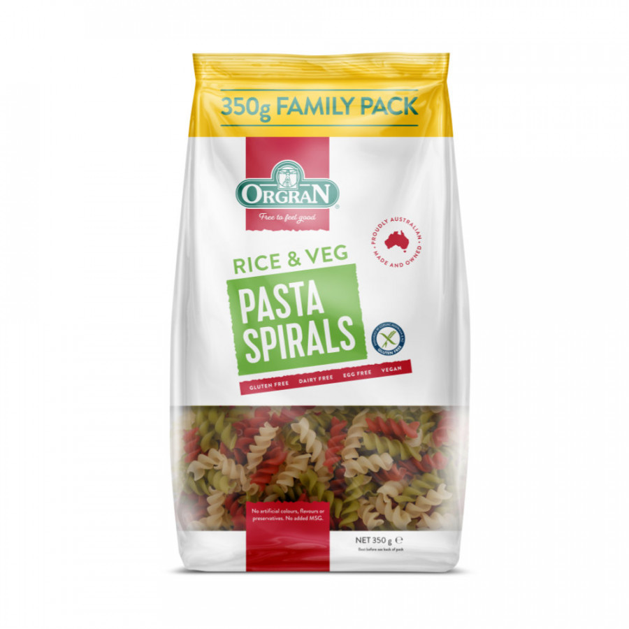 Orgran Gluten Free Vegetable Rice Spirals 350g