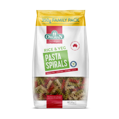 Orgran Gluten Free Vegetable Rice Spirals 350g