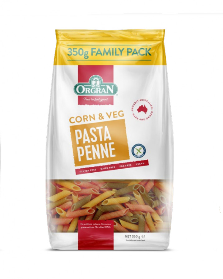 Orgran Gluten Free Corn & Veg Penne Pasta 350g