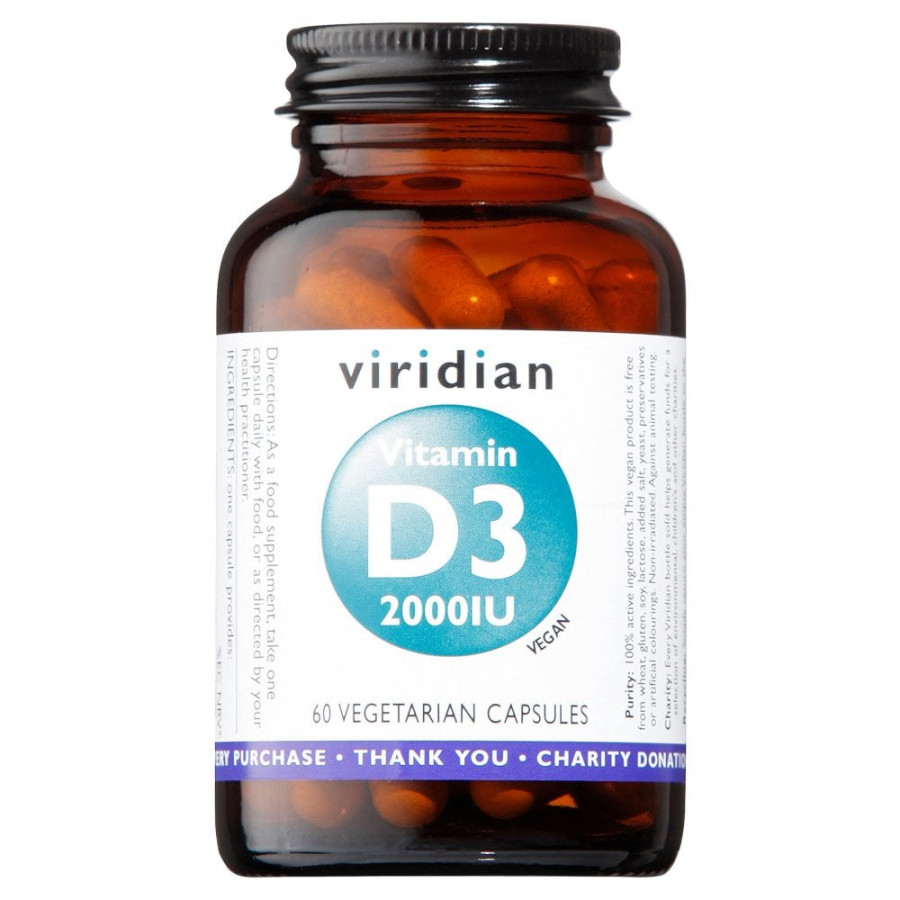 Viridian Vitamin D3 2000iu 60 Capsules