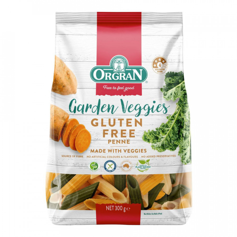 Orgran Gluten Free Garden Veggies Penne Pasta 350g