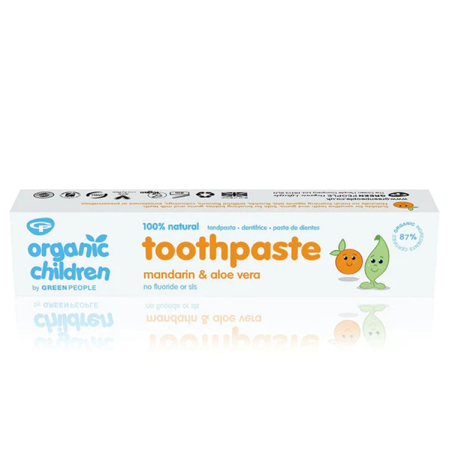 Green People Organic Children Fluoride Free Mandarin & Aloe Vera Toothpaste 50ml