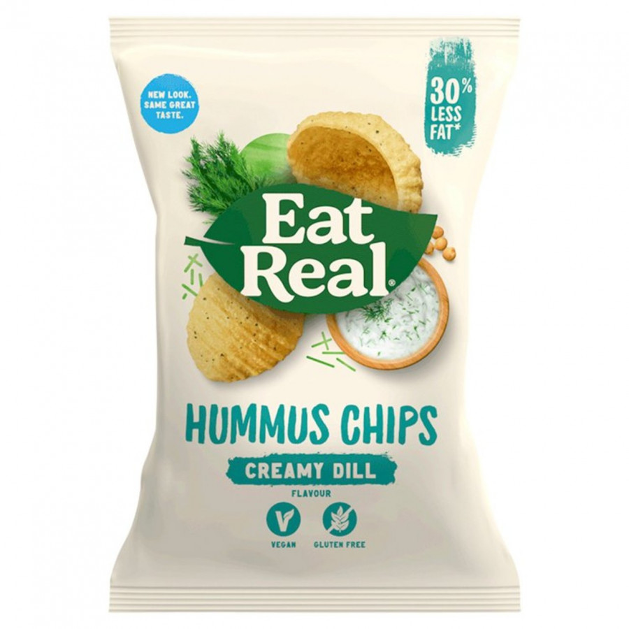 Eat Real Hummus Creamy Dill Chips 135g - Pack of 5