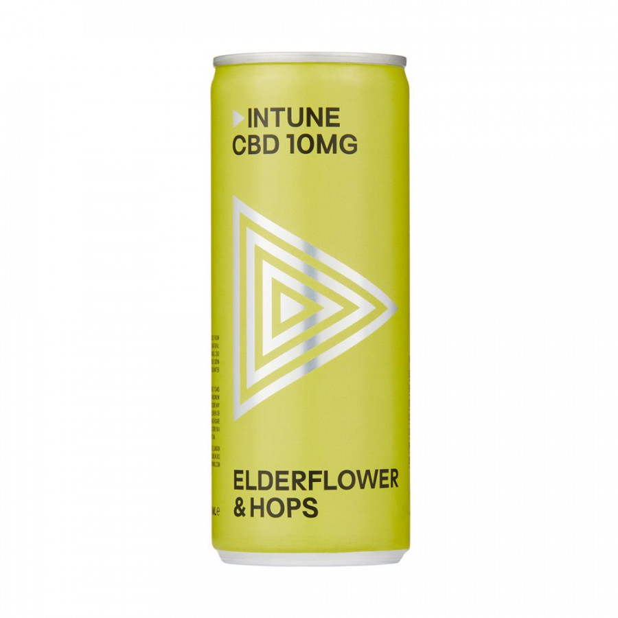 Intune Elderflower & Hops 10mg CBD Drink 250ml - Pack of 3