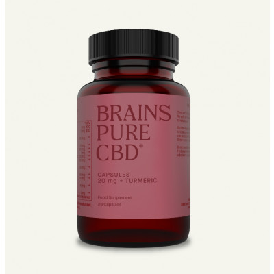 Brains Pure CBD + Turmeric 28 Capsules