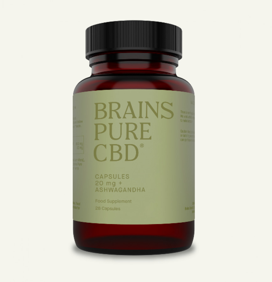 Brains Pure CBD + Ashwagandha 28 Capsules