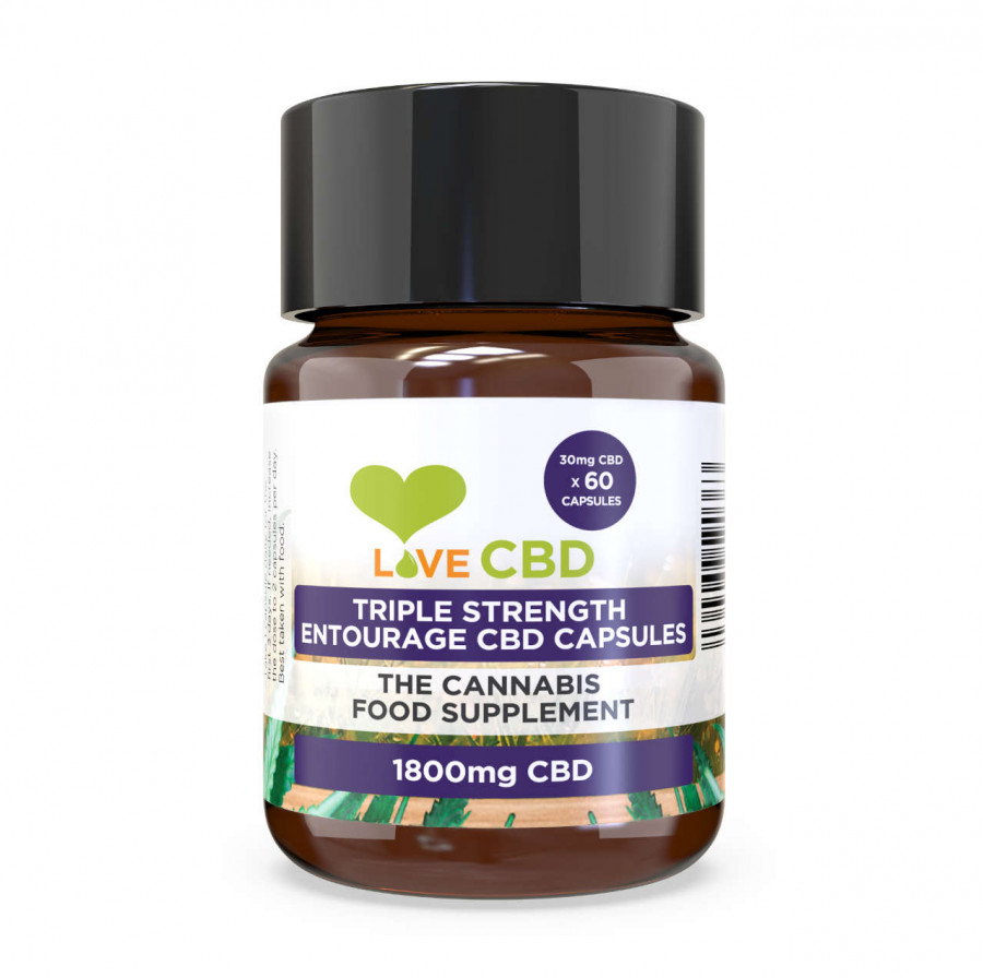 Love CBD Entourage 1800mg Triple Strength CBD - 60 Capsules