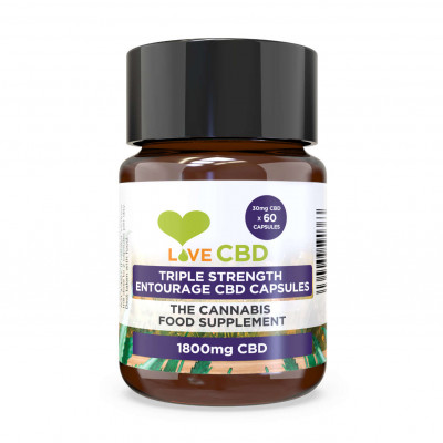 Love CBD Entourage 1800mg Triple Strength CBD - 60 Capsules