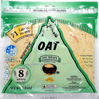 Mountain Bread Oat Wraps 200g