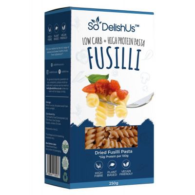 SoDelishUs Lo Carb Vegan Fusilli Pasta 250g