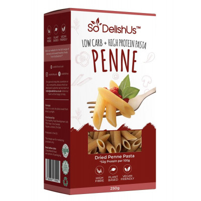 SoDelishUs Lo Carb Vegan Penne Pasta 250g