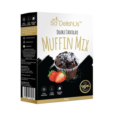 SoDelishUs Vegan Double Chocolate Muffin Mix 550g