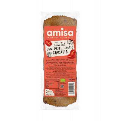 Amisa Italian Sun Dried Tomato Ciabatta 180g