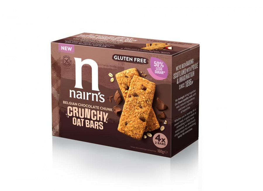 Nairns Belgian Chocolate Chunk Crunchy Oat Bars 160g