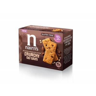 Nairns Belgian Chocolate Chunk Crunchy Oat Bars 160g