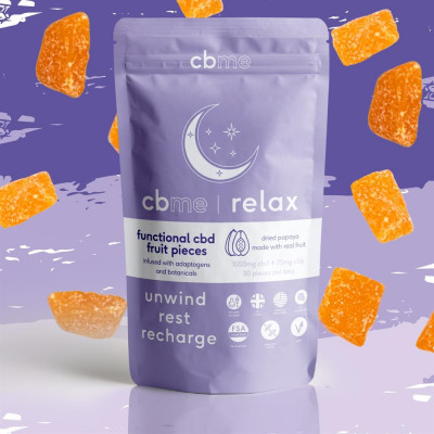 cbme Relax CBD & CBG Dried Papaya Fruit - 30 Pieces