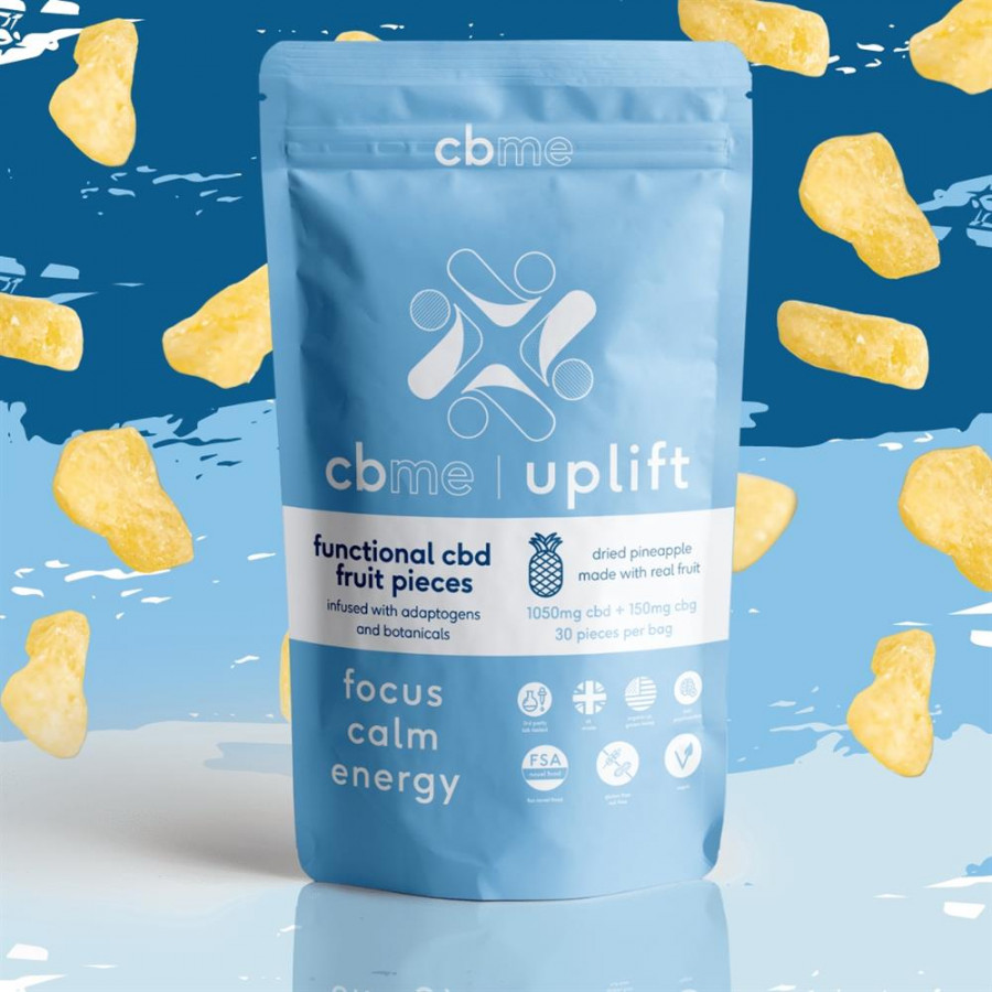 cbme Uplift CBD & CBG Dried Pineapple Fruit - 30 Pieces