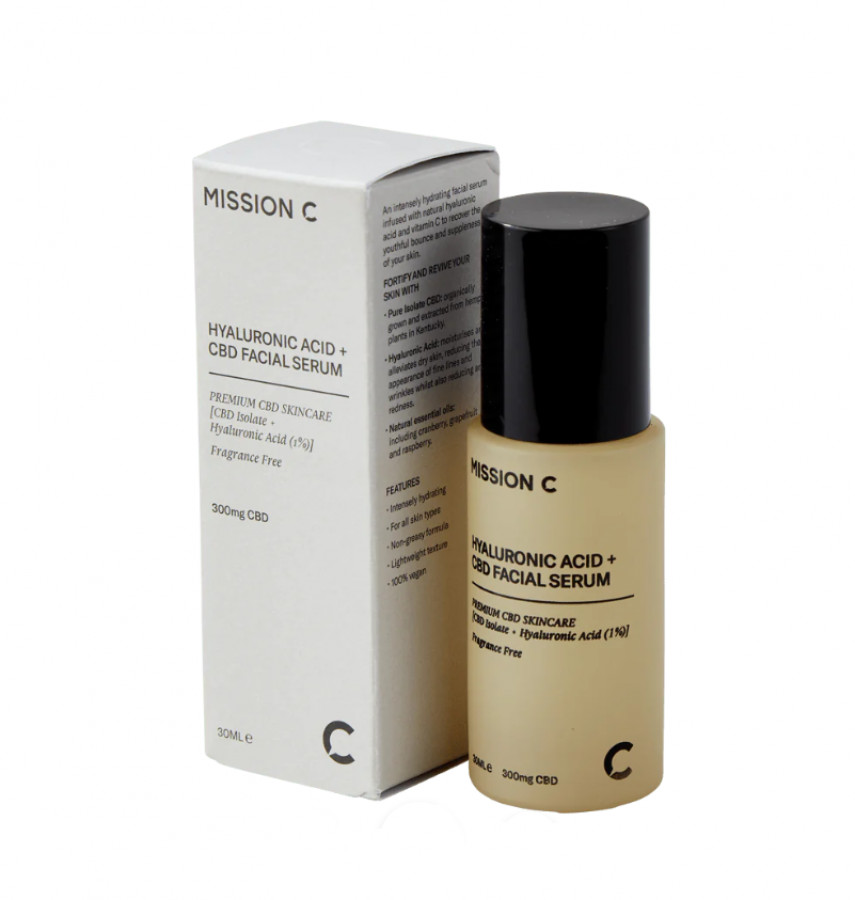 Mission C 300mg Hyaluronic Acid + CBD Facial Serum 30ml