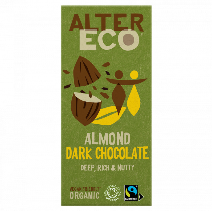 Alter Eco Dark Chocolate with Almonds 100g