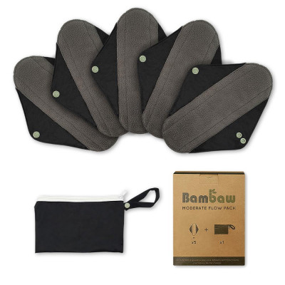 Bambaw Reusable Sanitary Pads | Moderate Flow - 5 Pieces