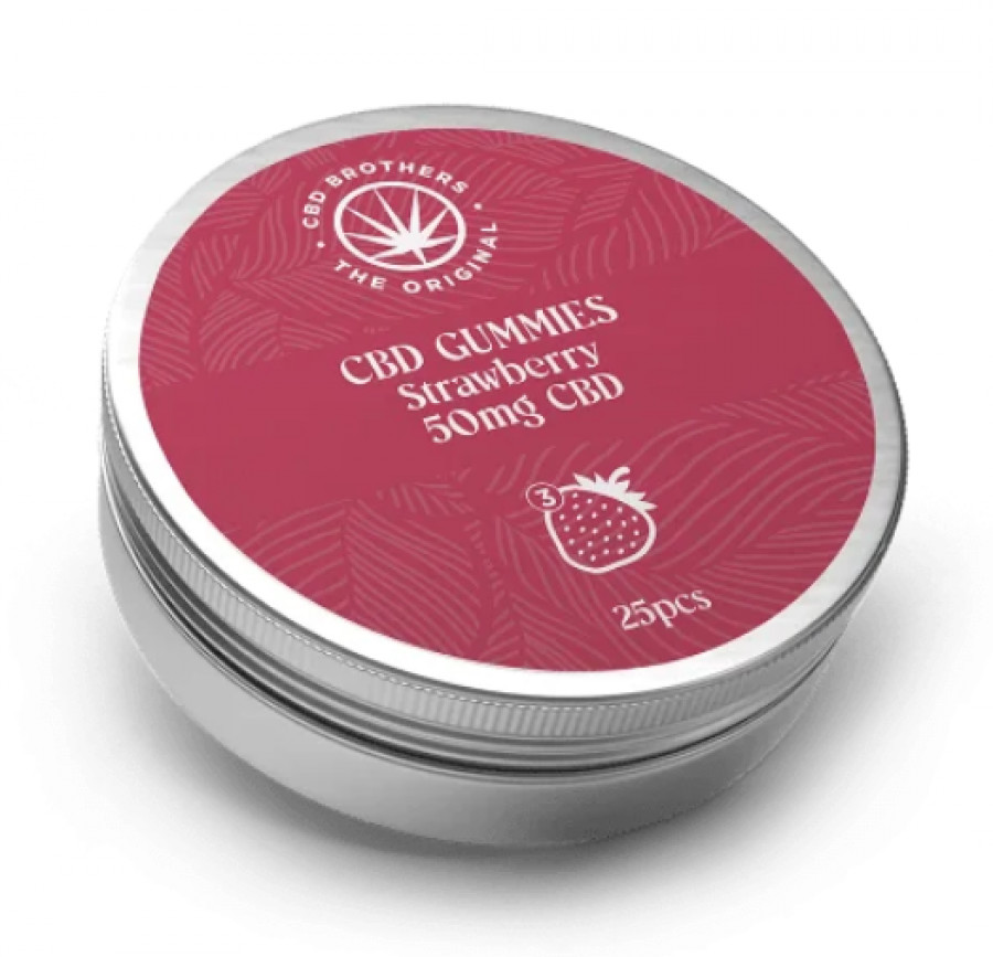 CBD Brothers 1250mg CBD Strawberry Gummies - 25 Pieces